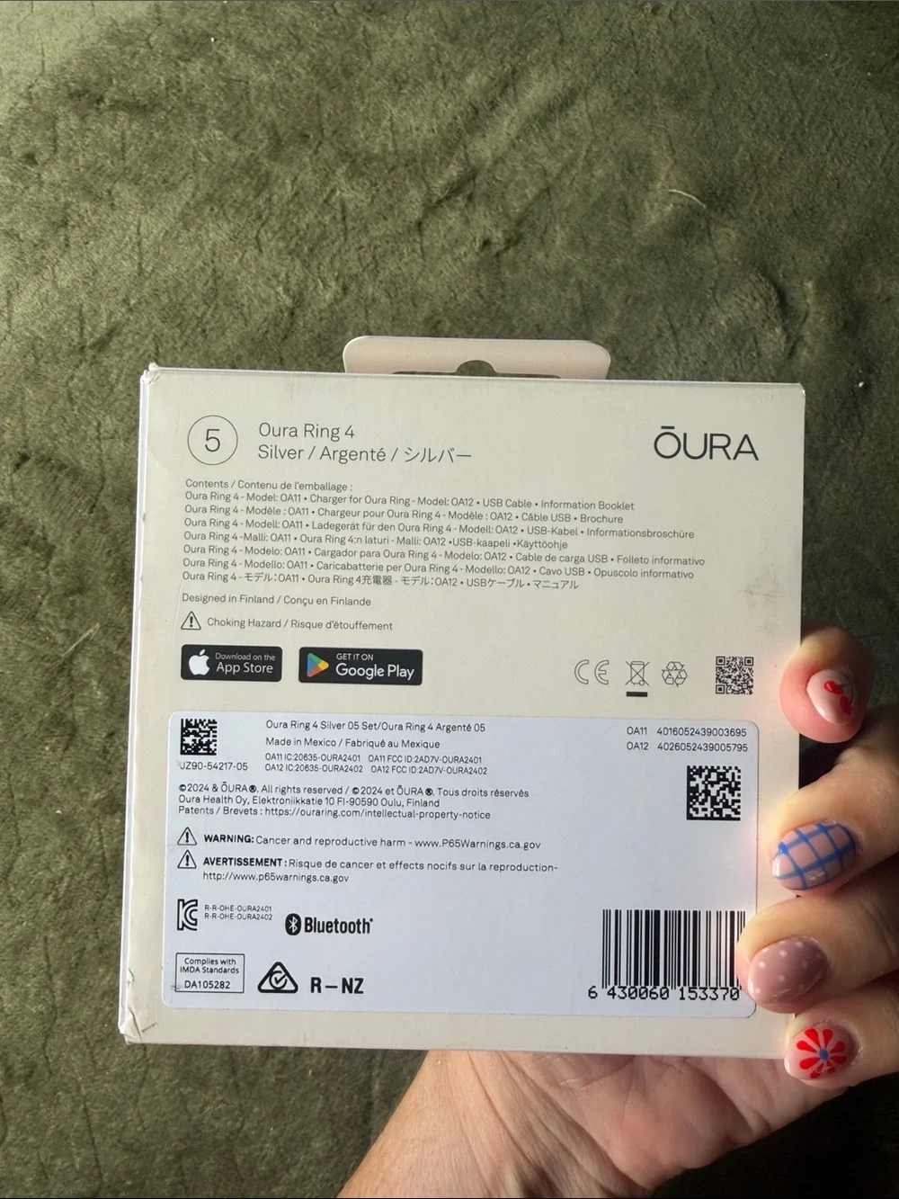Silver Oura Ring 4 - size 5